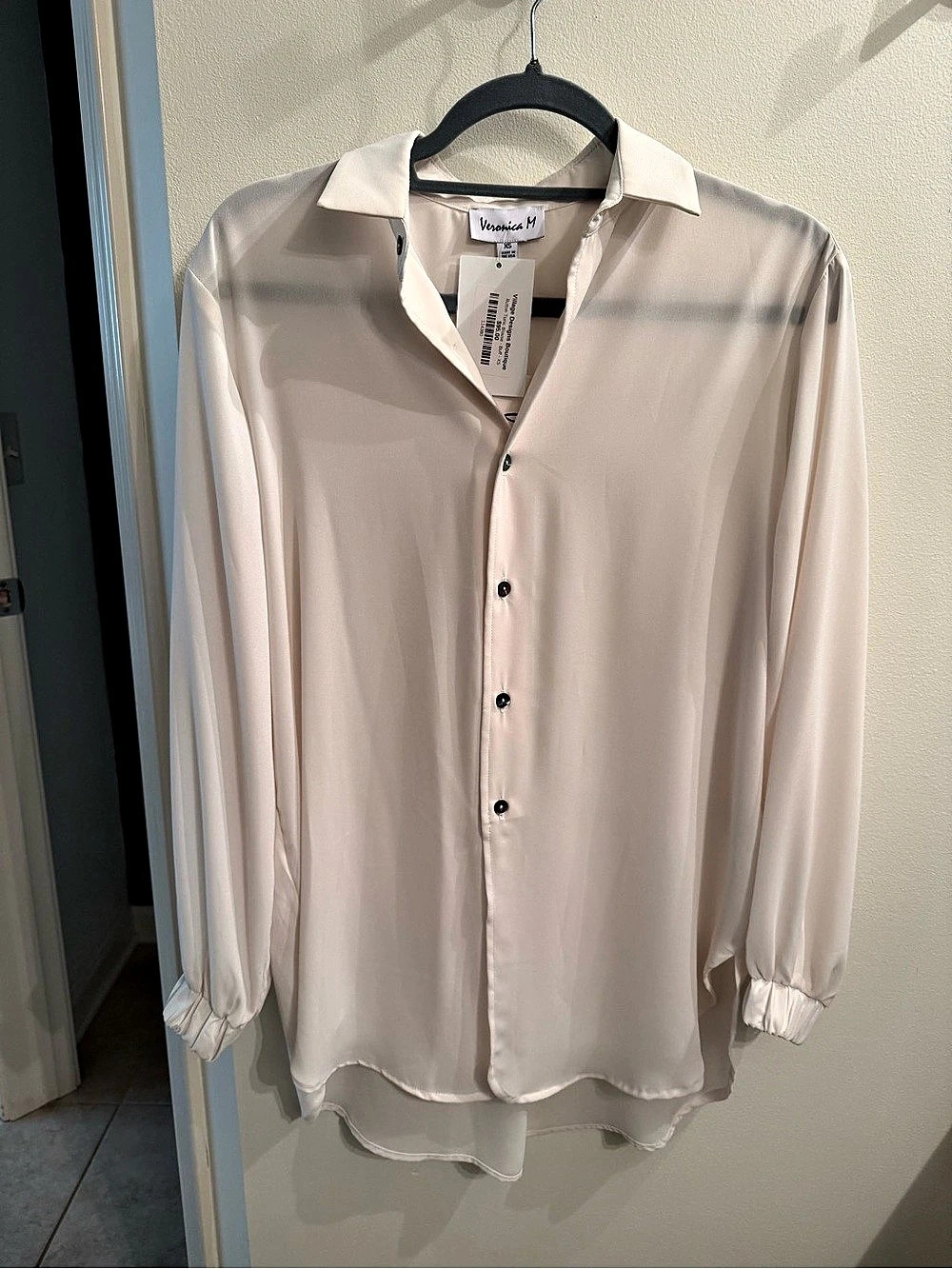 Veronica M Button Tunic Blouse XS NWT